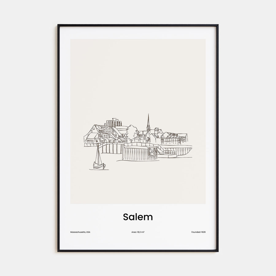 Salem, Massachusetts Drawn Poster