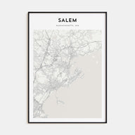 Salem, Massachusetts Map Portrait Poster
