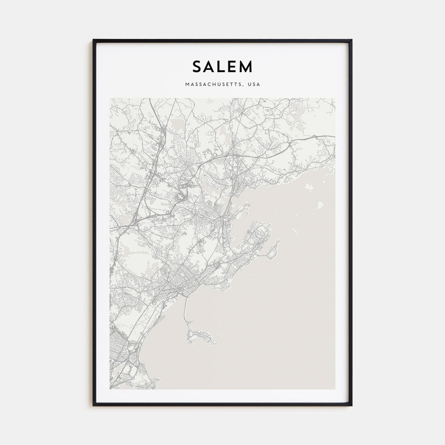 Salem, Massachusetts Map Portrait Poster
