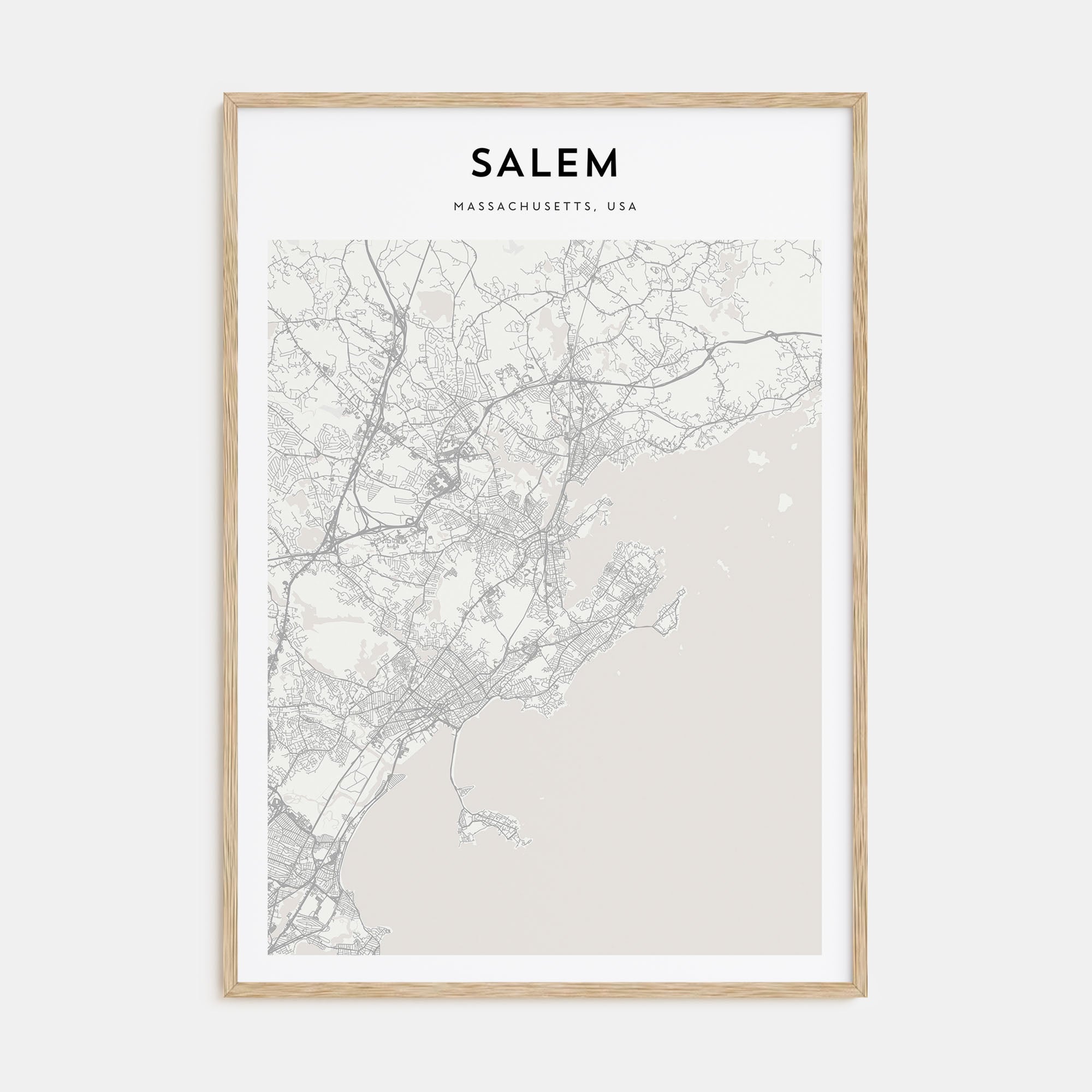 Salem, Massachusetts Map Portrait Poster