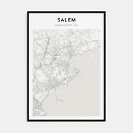 Salem, Massachusetts Map Portrait Poster