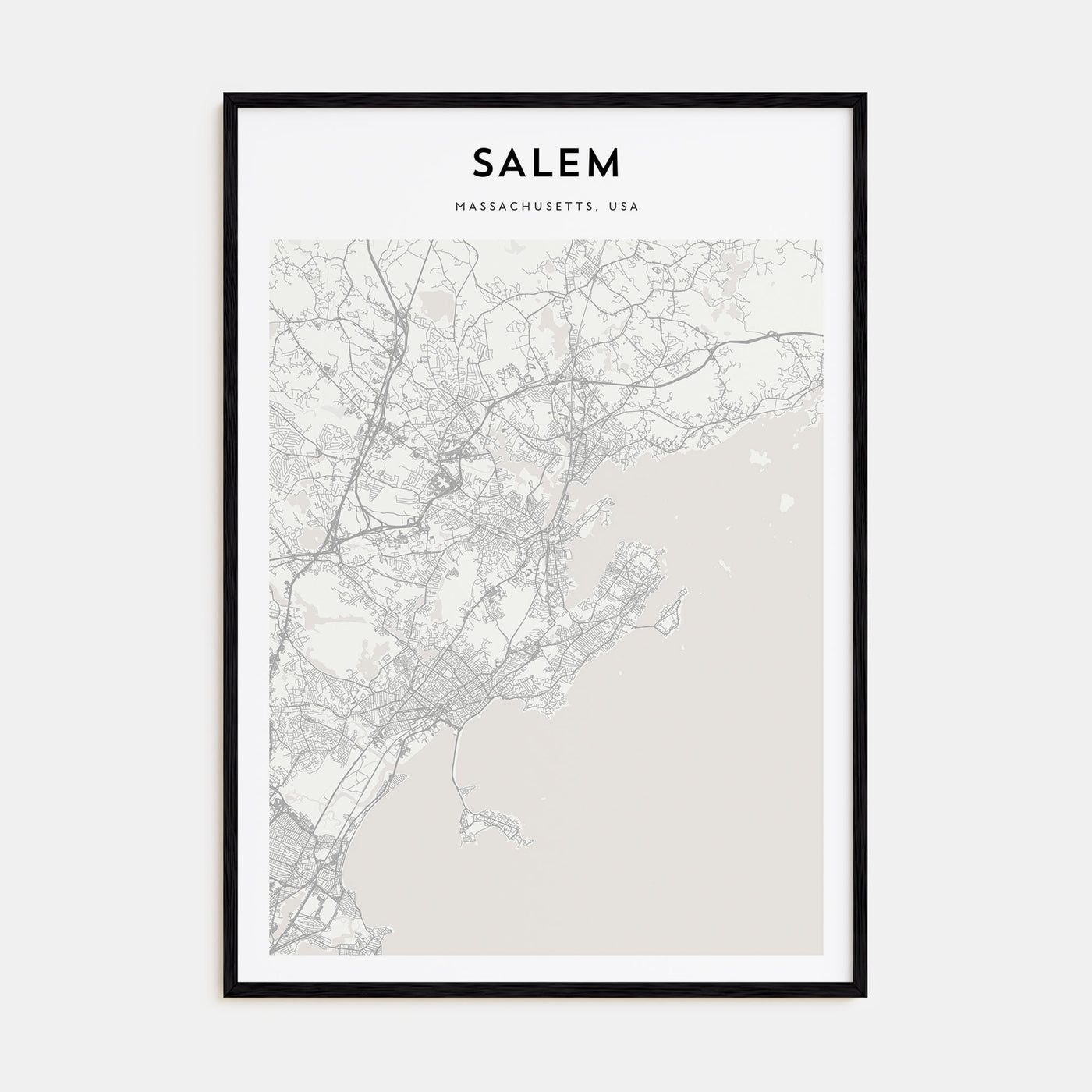 Salem, Massachusetts Map Portrait Poster