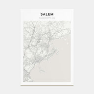 Salem, Massachusetts Map Portrait Poster