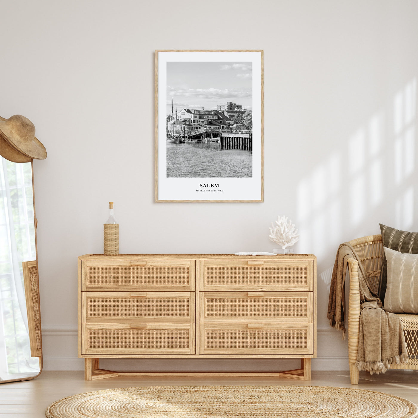 Salem, Massachusetts Portrait B&W Poster