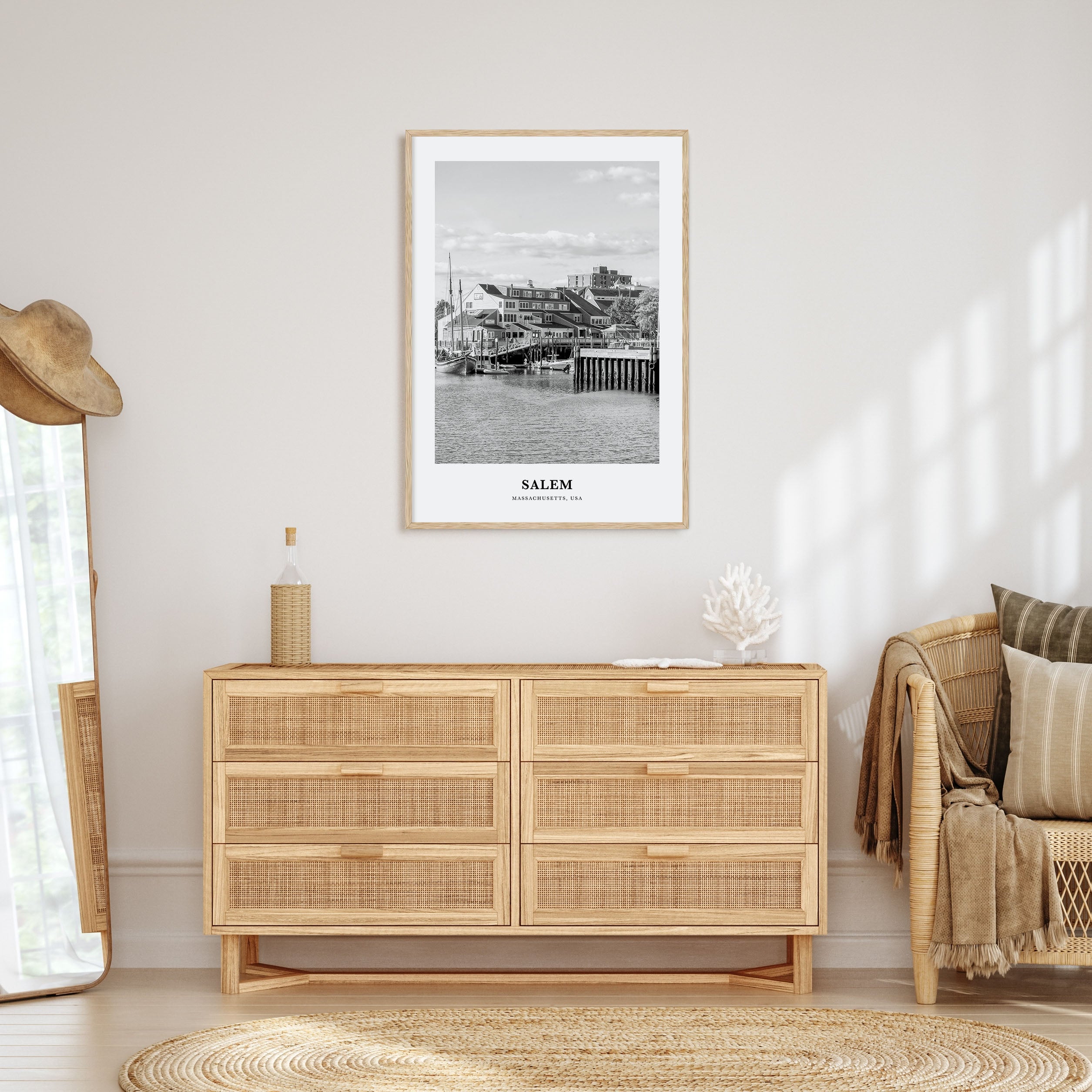 Salem, Massachusetts Portrait B&W Poster