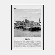 Salem, Massachusetts Travel B&W Poster