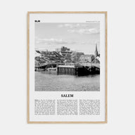 Salem, Massachusetts Travel B&W Poster