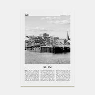 Salem, Massachusetts Travel B&W Poster