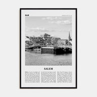 Salem, Massachusetts Travel B&W Poster