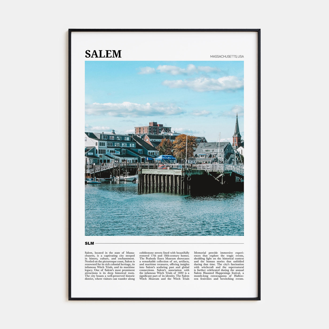 Salem, Massachusetts Travel Color Poster