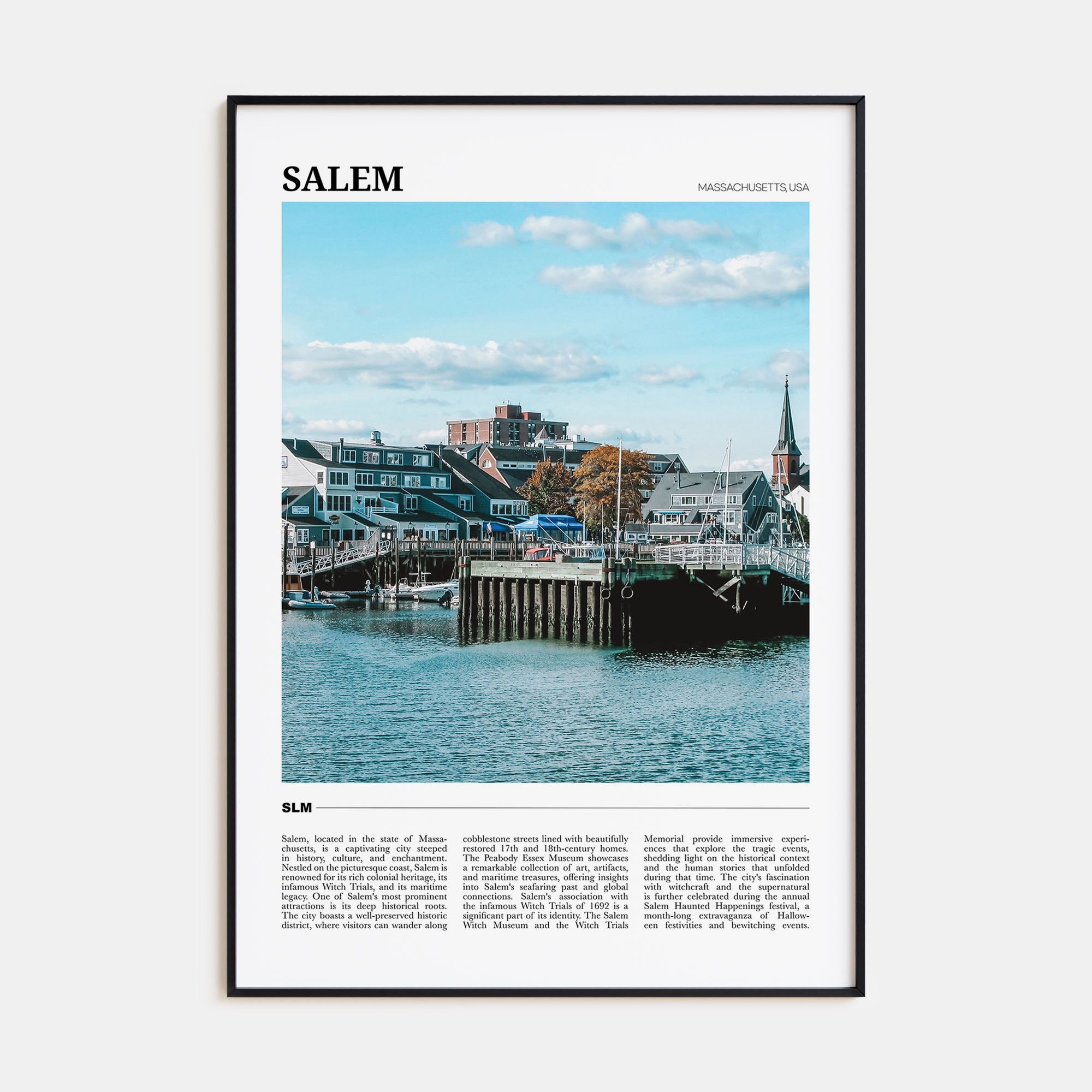 Salem, Massachusetts Travel Color Poster