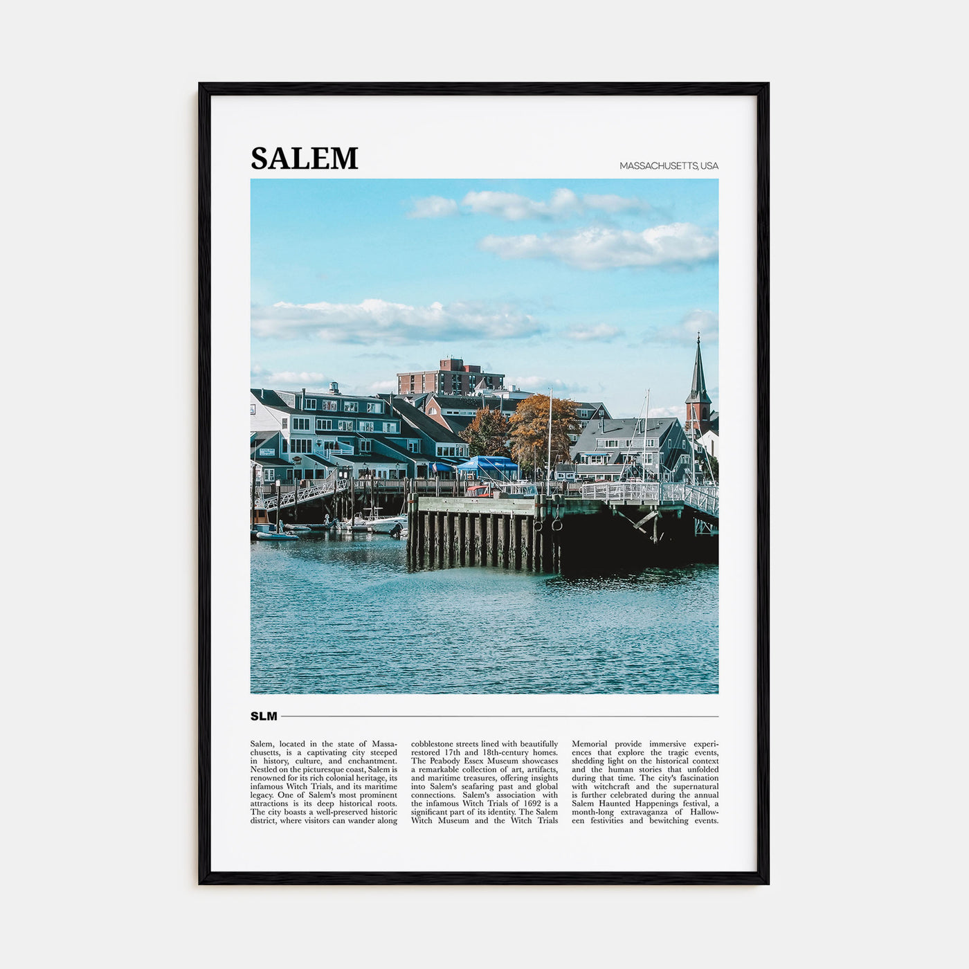 Salem, Massachusetts Travel Color Poster