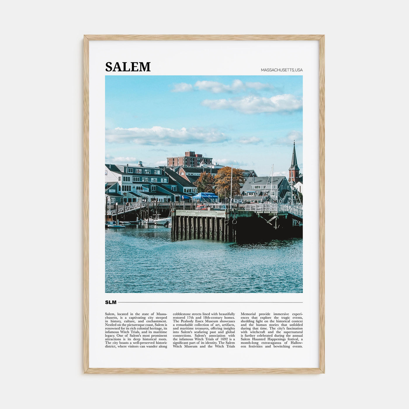 Salem, Massachusetts Travel Color Poster