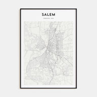 Salem, Oregon Map Portrait Poster