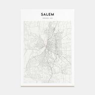 Salem, Oregon Map Portrait Poster
