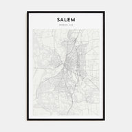 Salem, Oregon Map Portrait Poster