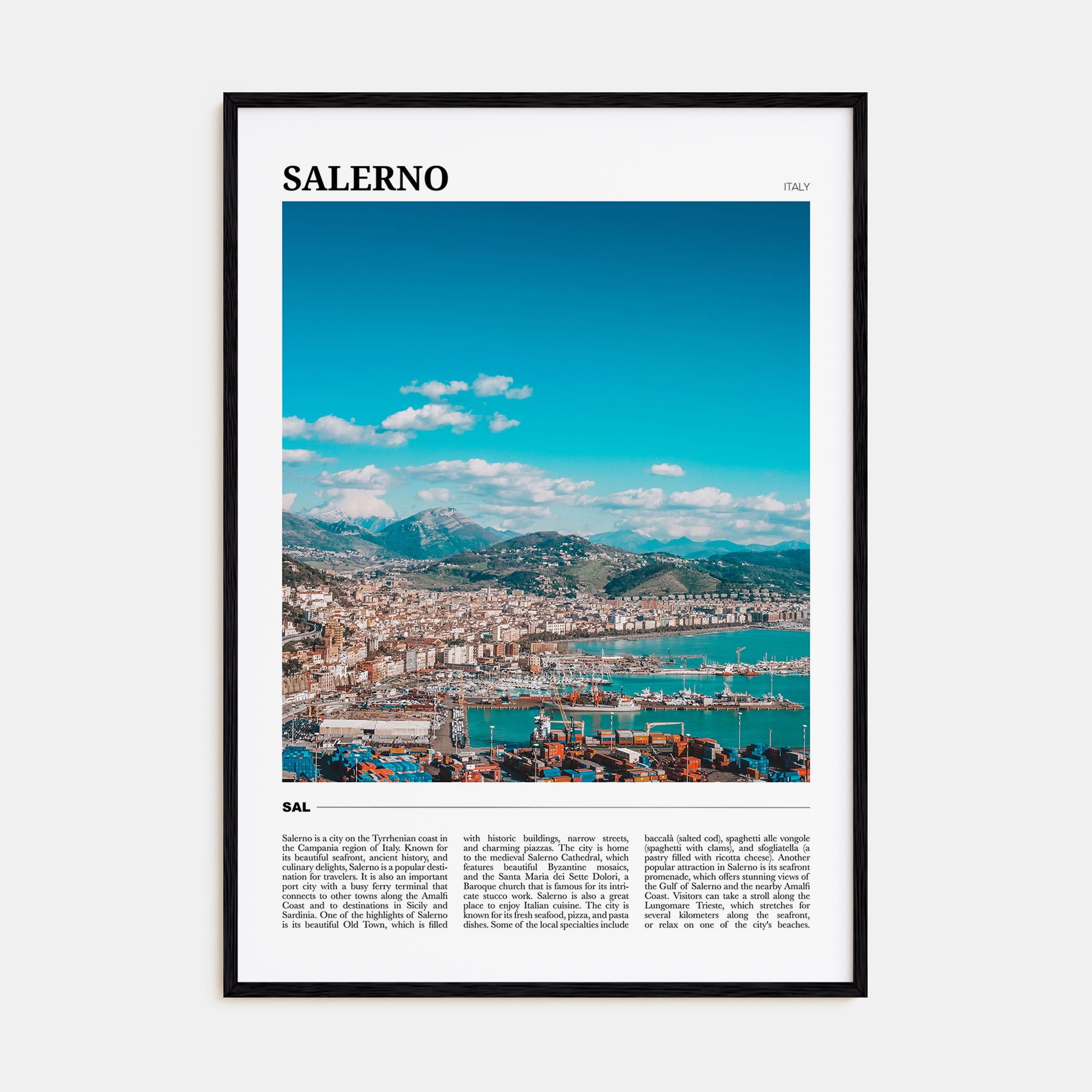 Salerno Travel Color Poster