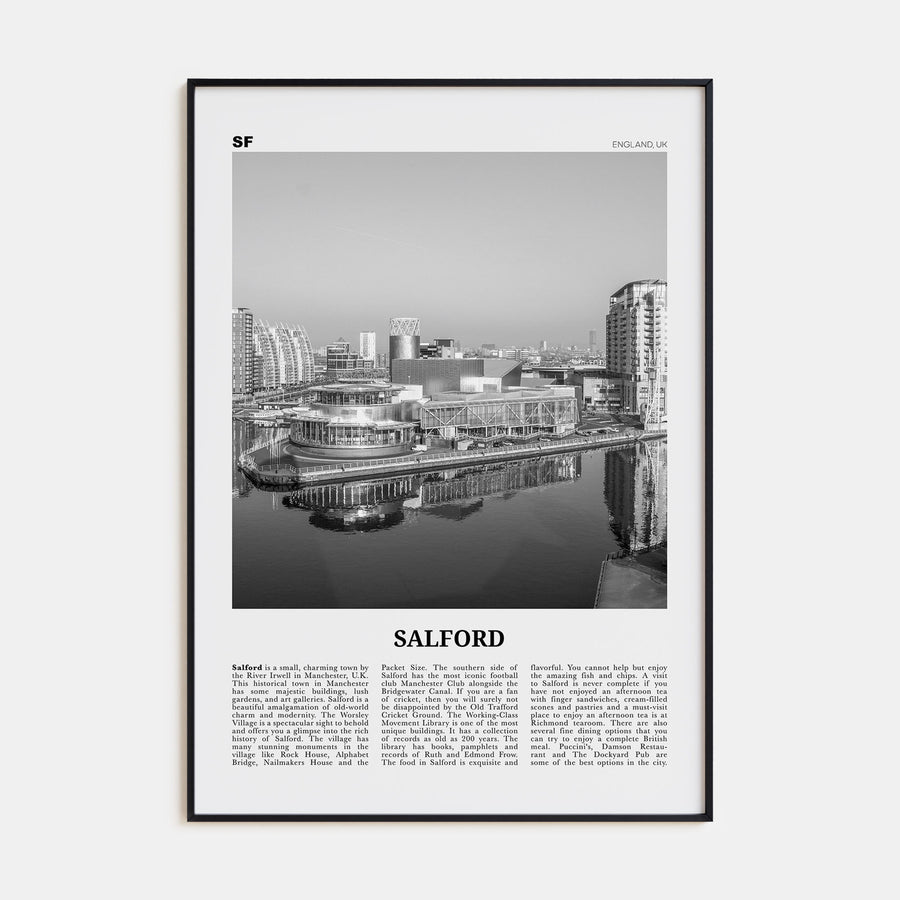Salford Travel B&W Poster