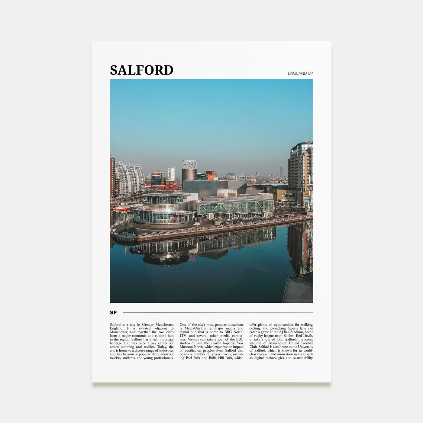 Salford Travel Color Poster