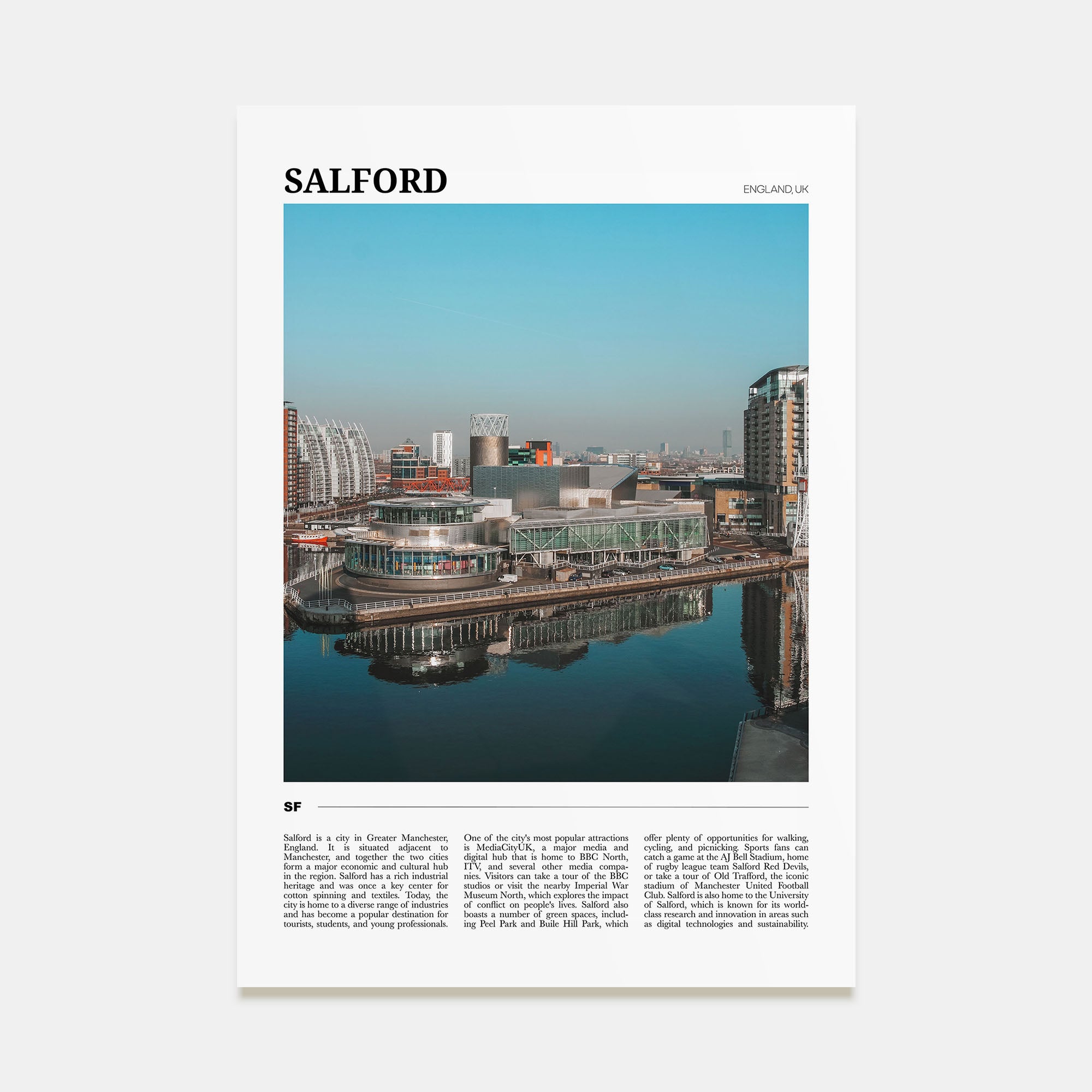 Salford Travel Color Poster