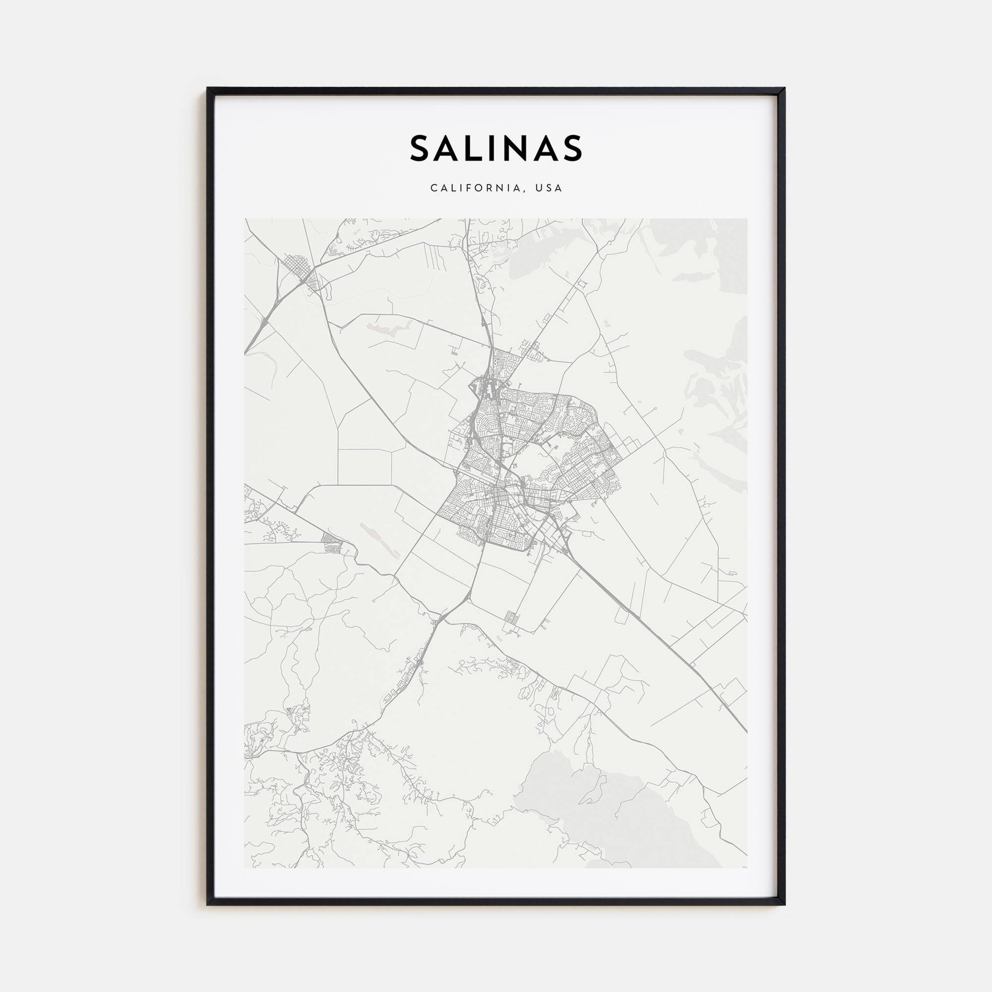 Salinas Map Portrait Poster