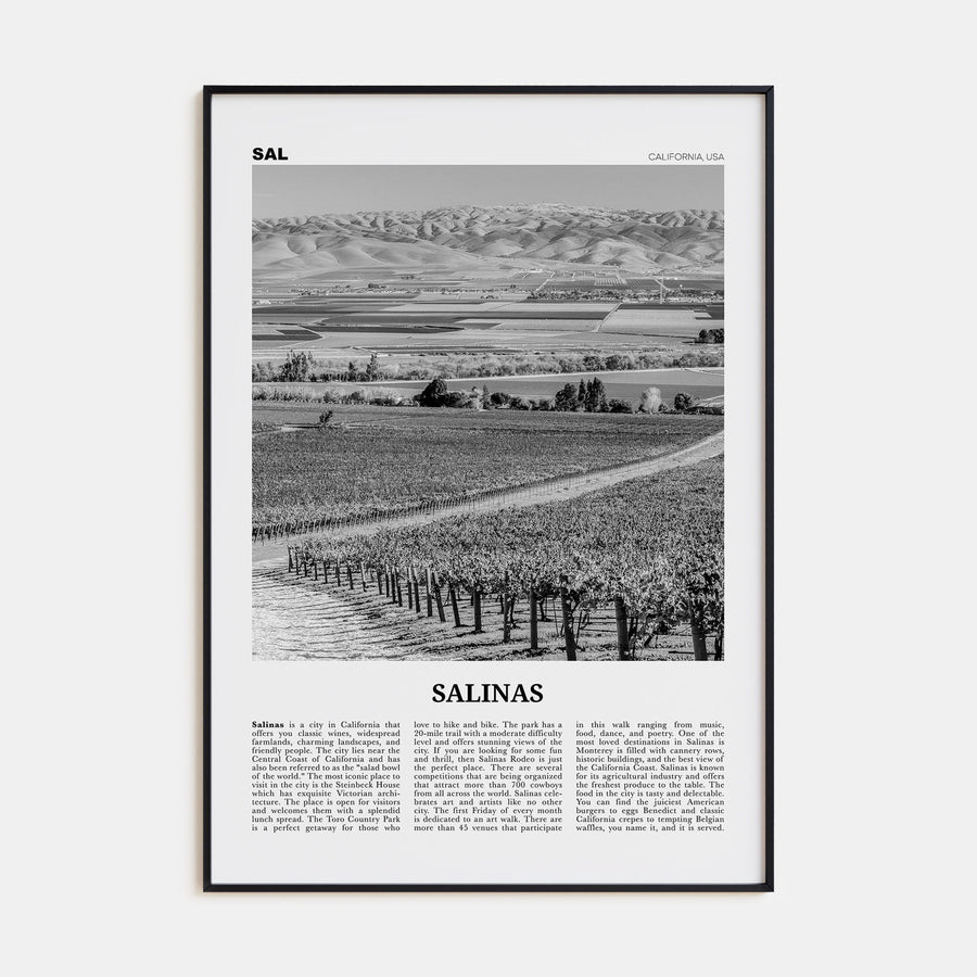 Salinas Travel B&W Poster