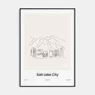 Salt Lake City Drawn Poster