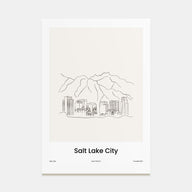 Salt Lake City Drawn Poster