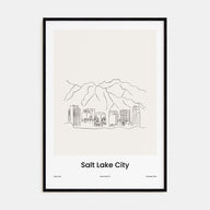 Salt Lake City Drawn Poster