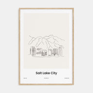 Salt Lake City Drawn Poster