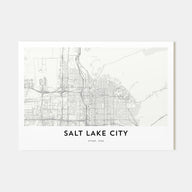 Salt Lake City Map Landscape Poster