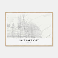 Salt Lake City Map Landscape Poster