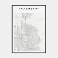 Salt Lake City Map Portrait Poster