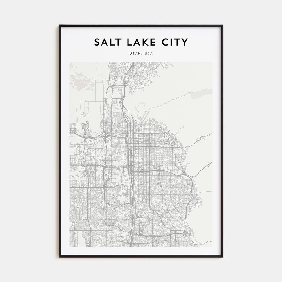 Salt Lake City Map Portrait Poster