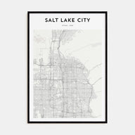 Salt Lake City Map Portrait Poster
