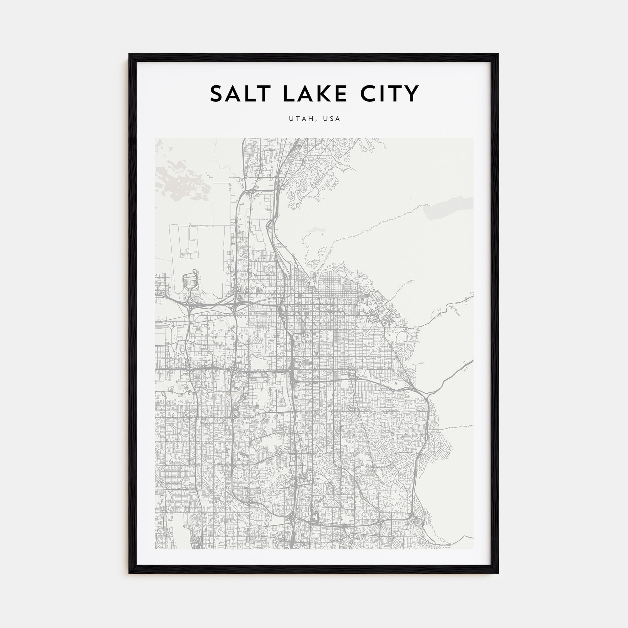 Salt Lake City Map Portrait Poster