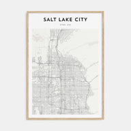 Salt Lake City Map Portrait Poster