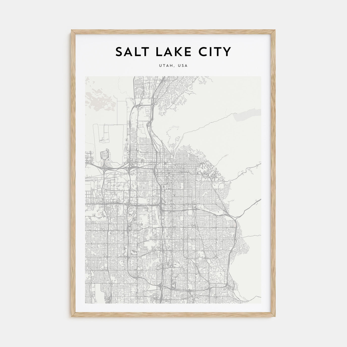 Salt Lake City Map Portrait Poster