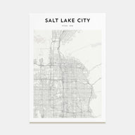 Salt Lake City Map Portrait Poster