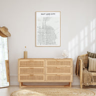 Salt Lake City Map Portrait Poster