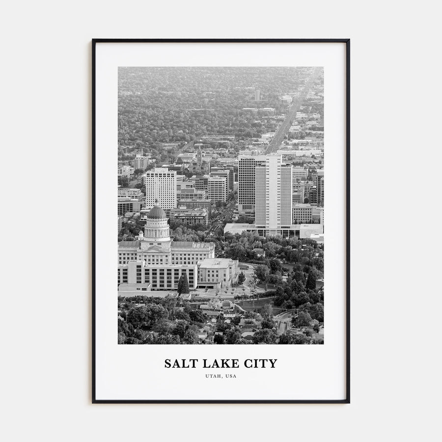 Salt Lake City Portrait B&W No 1 Poster