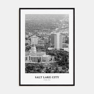 Salt Lake City Portrait B&W No 1 Poster