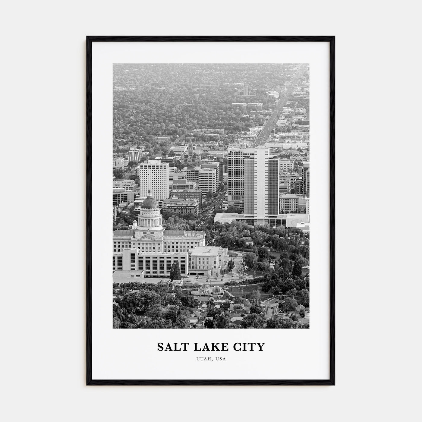 Salt Lake City Portrait B&W No 1 Poster