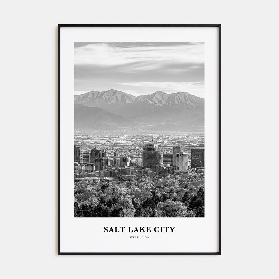 Salt Lake City Portrait B&W No 2 Poster