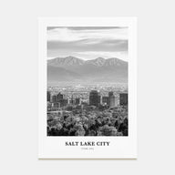 Salt Lake City Portrait B&W No 2 Poster