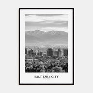 Salt Lake City Portrait B&W No 2 Poster