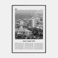 Salt Lake City Travel B&W No 2 Poster
