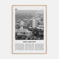 Salt Lake City Travel B&W No 2 Poster