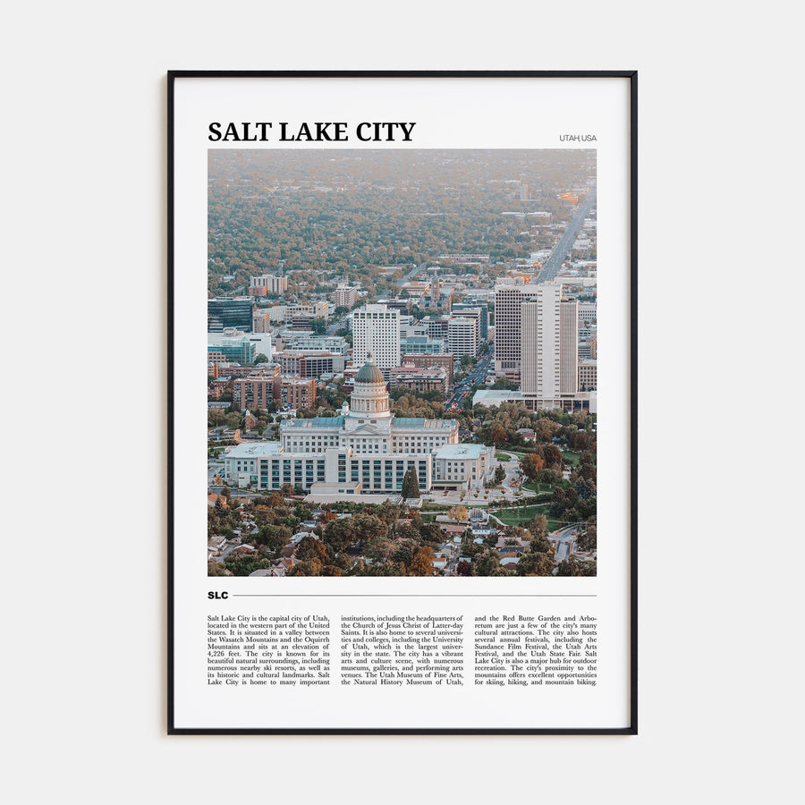 Salt Lake City Travel Color Poster
