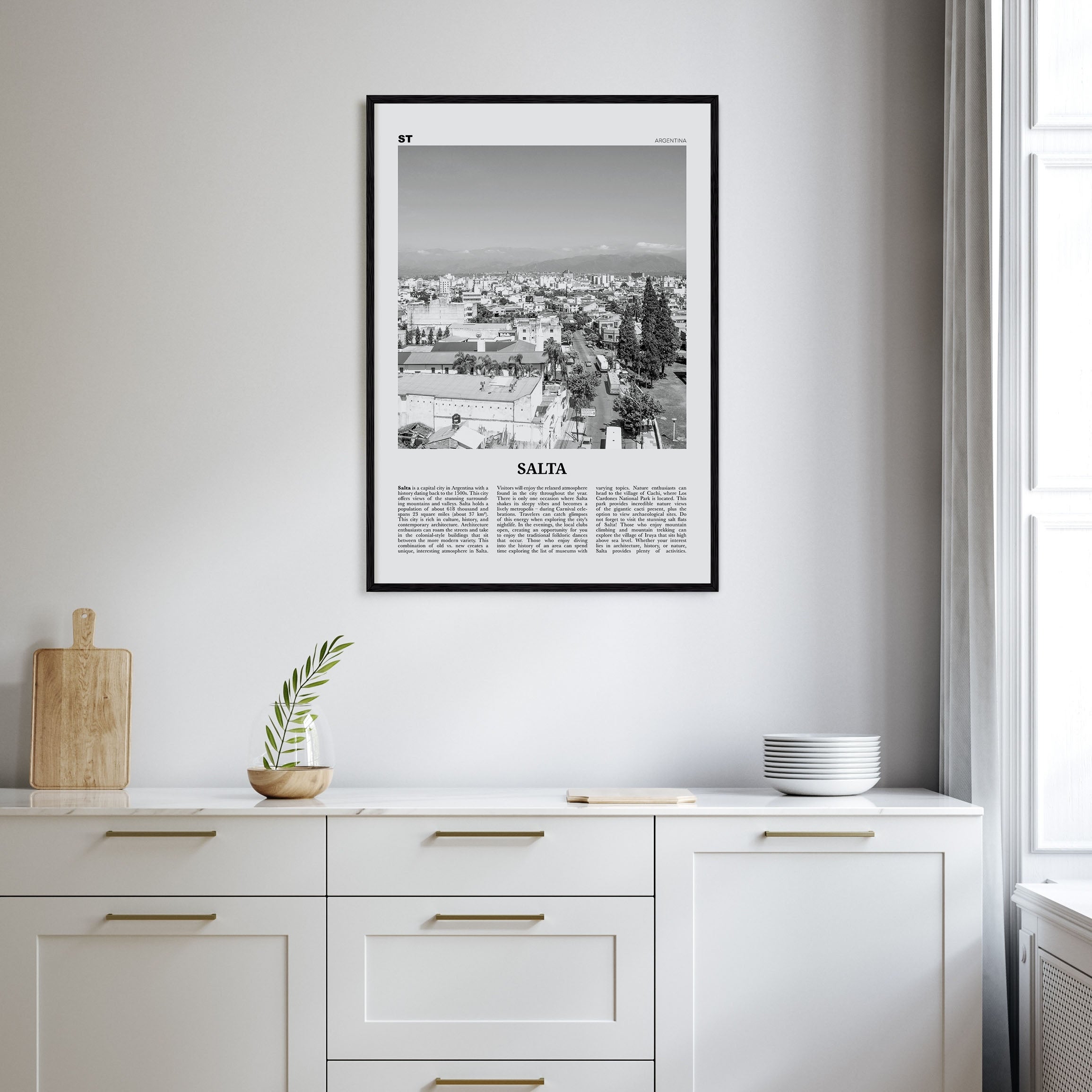 Salta Travel B&W Poster